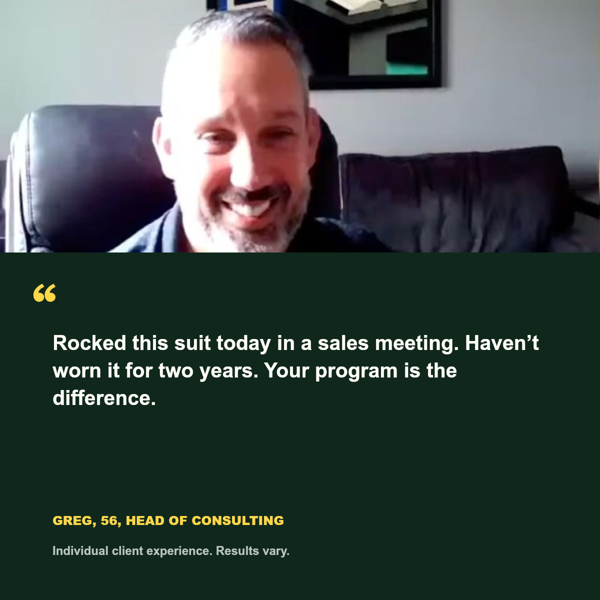Verified client quote from Greg